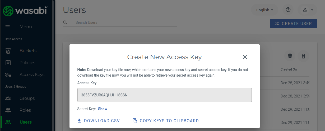 Copy the user&#39;s credential