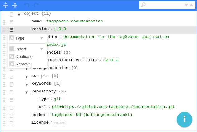JSON Editor Screenshot