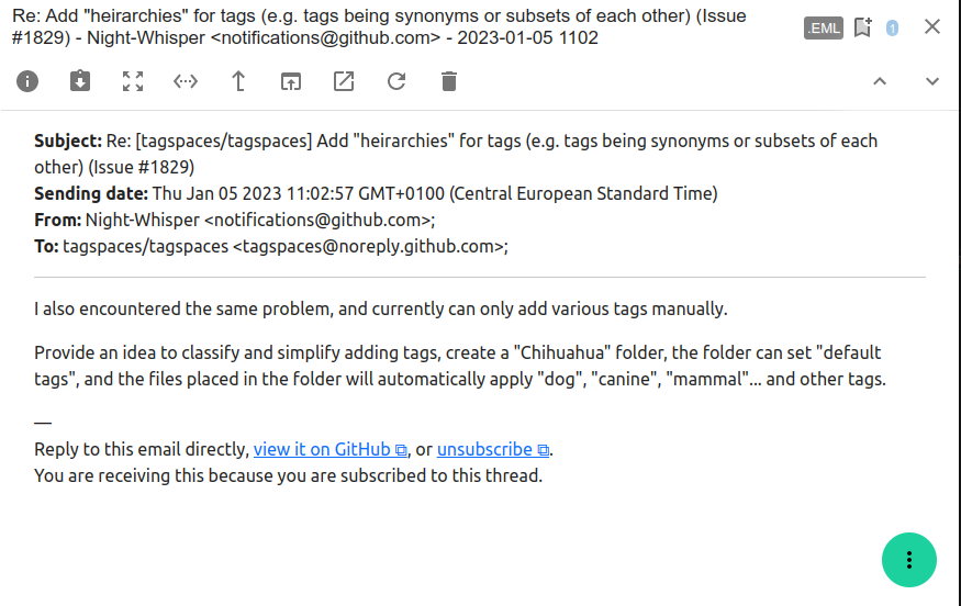 Screenshot of the MHTML viewer extension