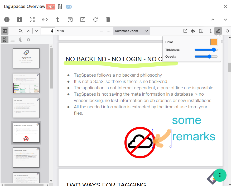 Screenshot of the viewerPDF