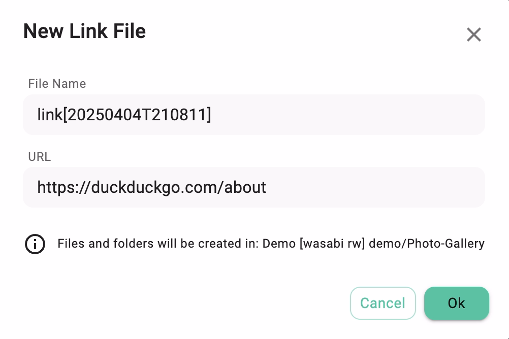 Create new file with the plus button