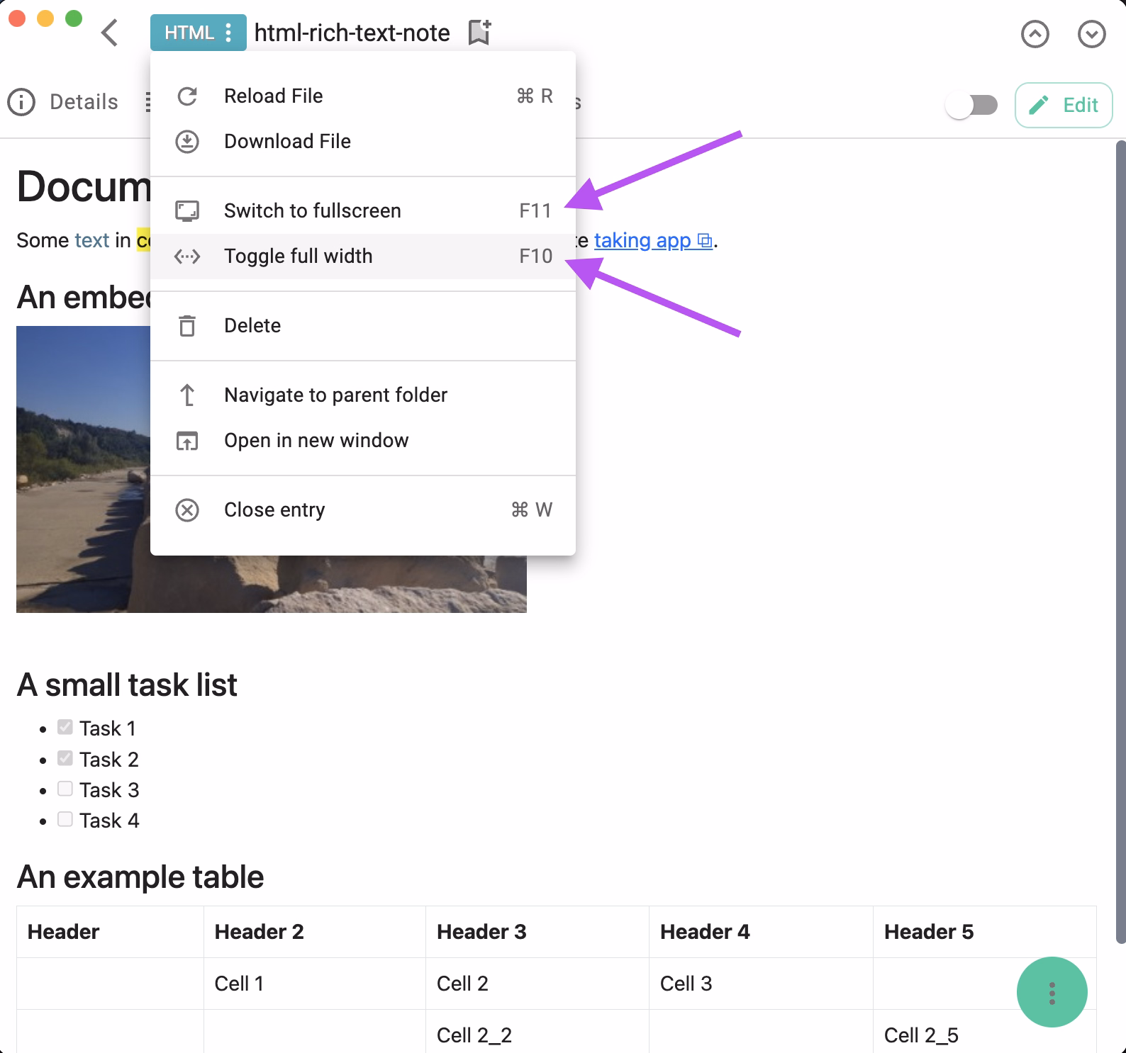 Distraction free editing
