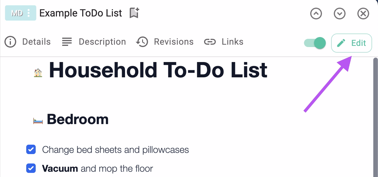 Open file for editing