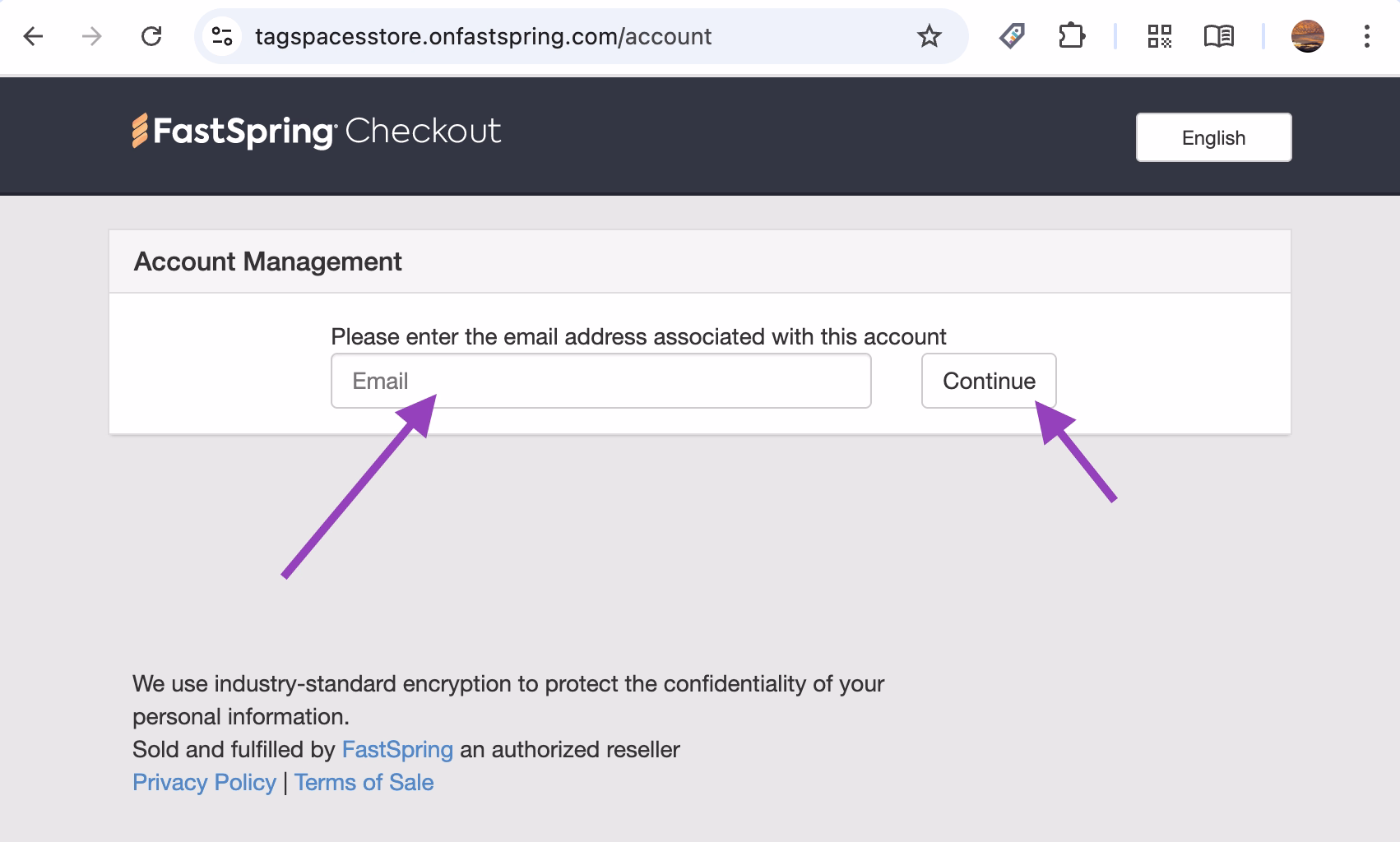 Enter the email with which you have purchased the app