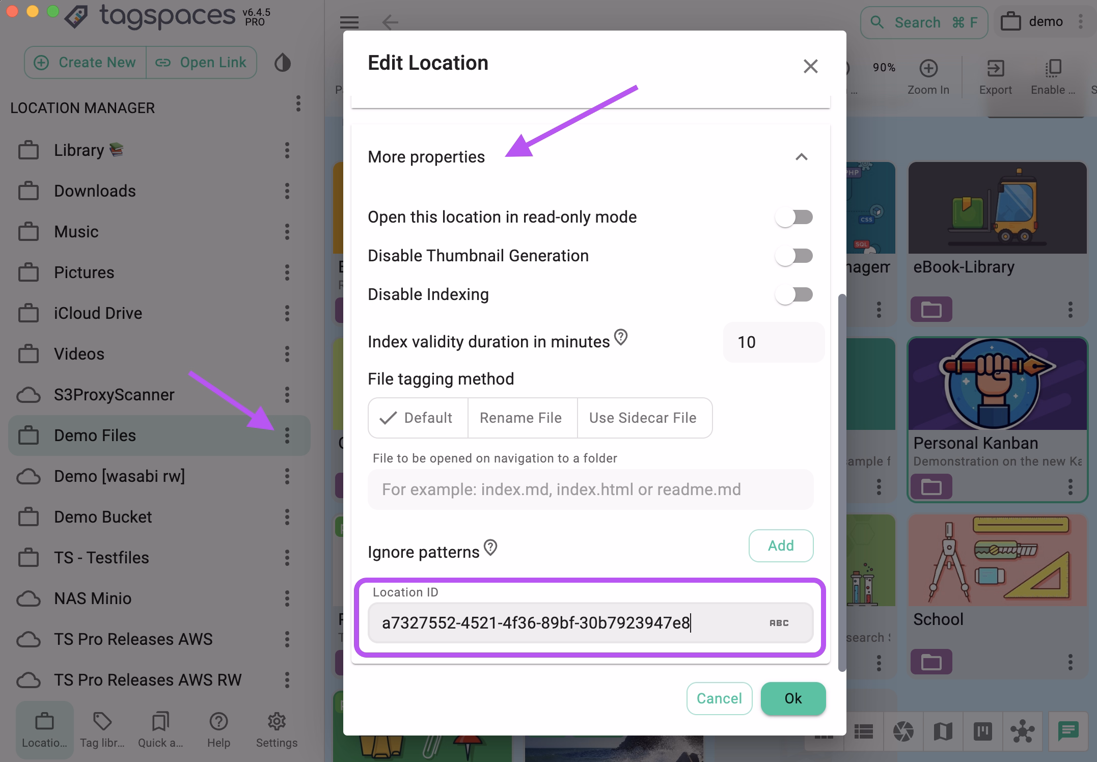 Changing the location ID